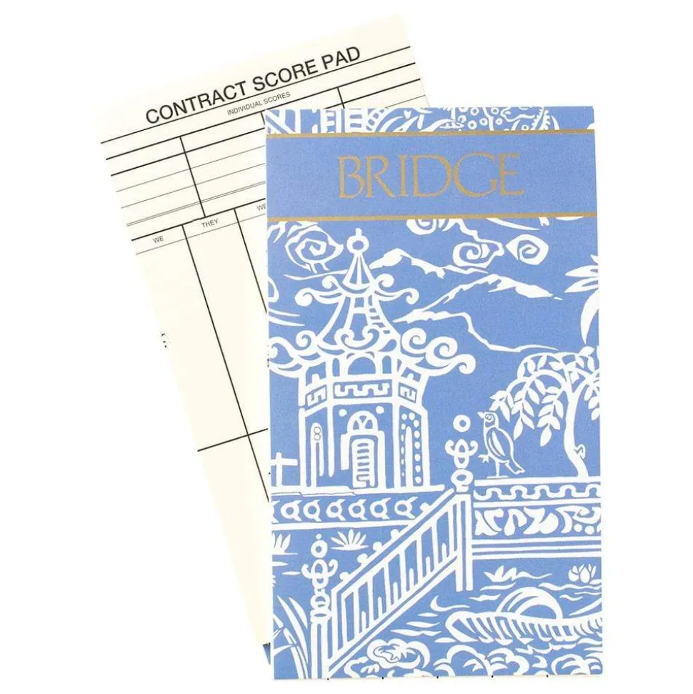 Pagoda Toile Bridge Score Pad - 1 Each