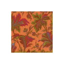 Paisley Leaves Coral Cocktail Napkins - includes 20 Cocktail Napkins