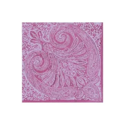 Paisley Medallion Paper Cocktail Napkins in Raspberry - 20 Per Package
