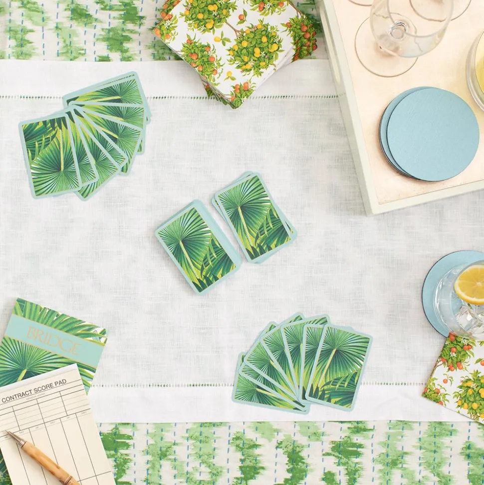 Palm Fronds Large Type Playing Cards - 2 Decks Included