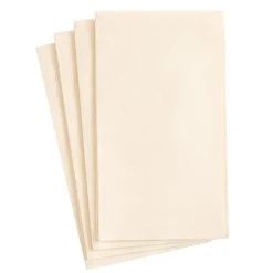 Paper Linen Solid Guest Towel Napkins in Ivory - 12 Per Package