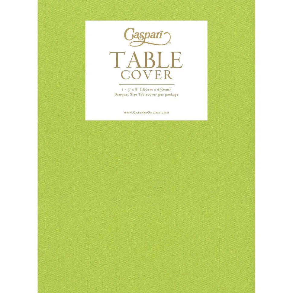 Paper Linen Solid Table Cover in Lime Green - 1 Each