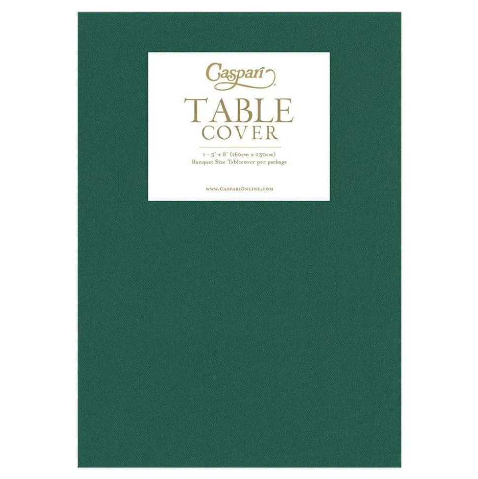 Paper Linen Solid Table Cover in Hunter Green - 1 Each