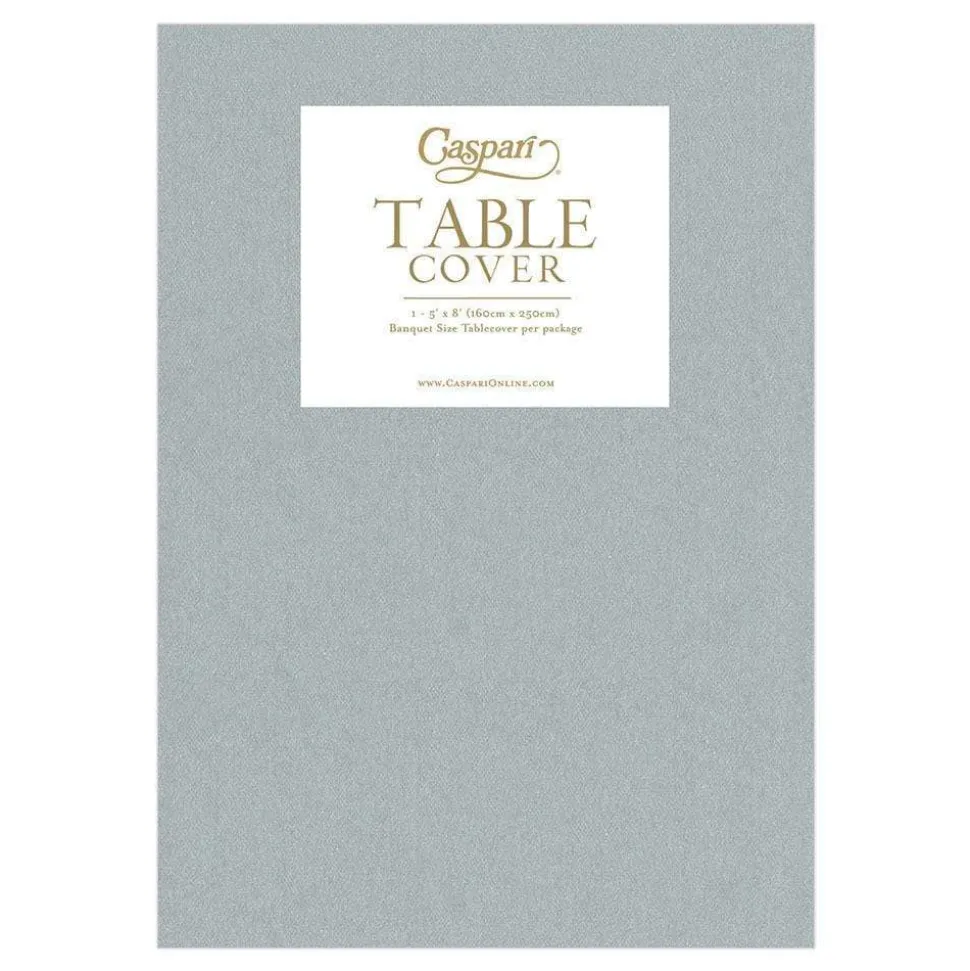Paper Linen Solid Table Cover in Silver - 1 Each