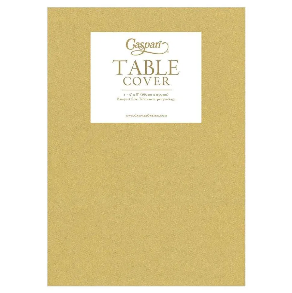 Paper Linen Solid Table Cover in Gold - 1 Each