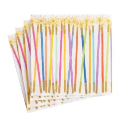 Party Candles Boxed Paper Cocktail Napkins - 40 Per Box