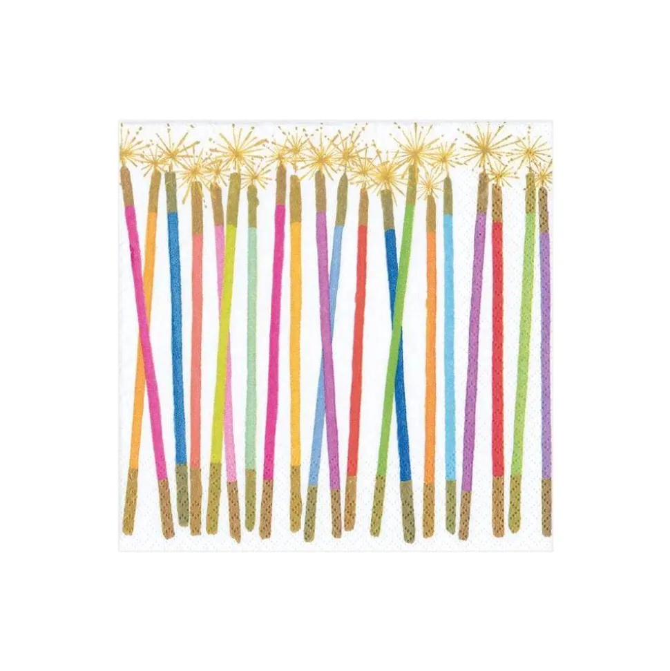 Party Candles Boxed Paper Cocktail Napkins - 40 Per Box