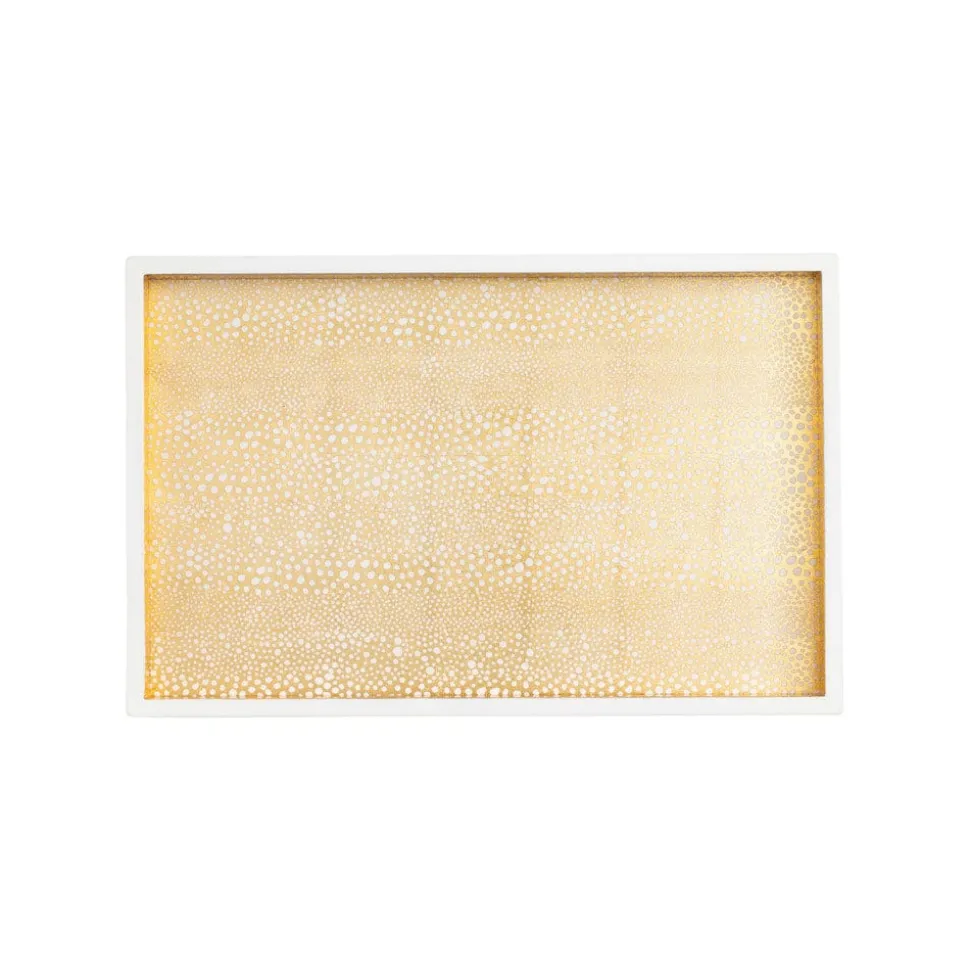 Pebble Lacquer Vanity Tray in Gold - 1 Each