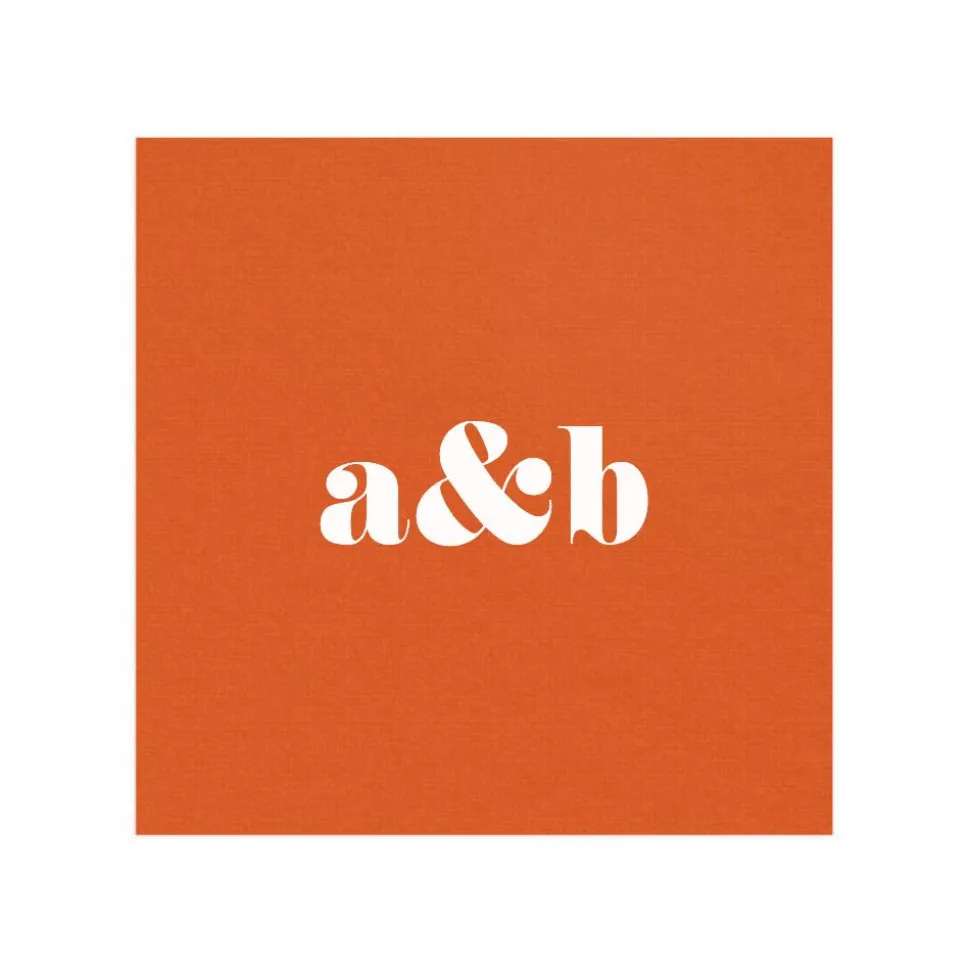 Personalized Double Initial Paper Linen Cocktail Napkins