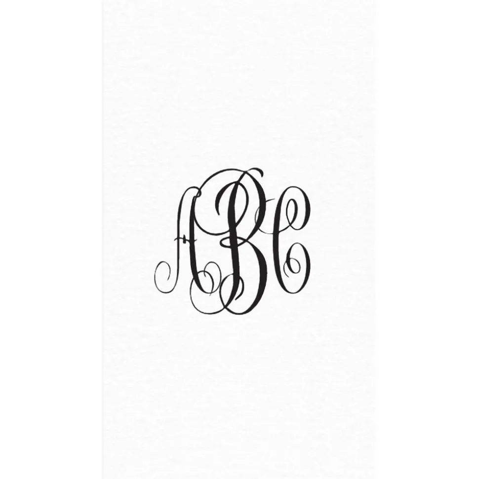 Personalized Monogram Paper Linen Guest Towel Napkins