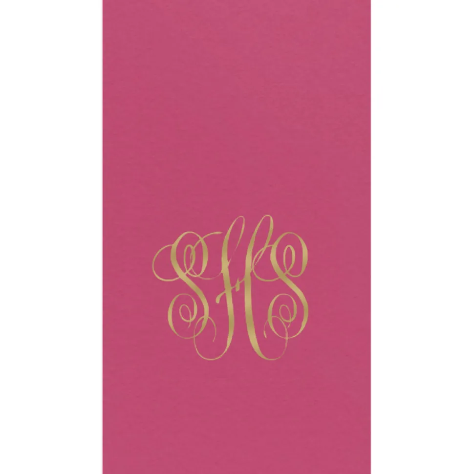 Personalized Monogram Paper Linen Guest Towel Napkins