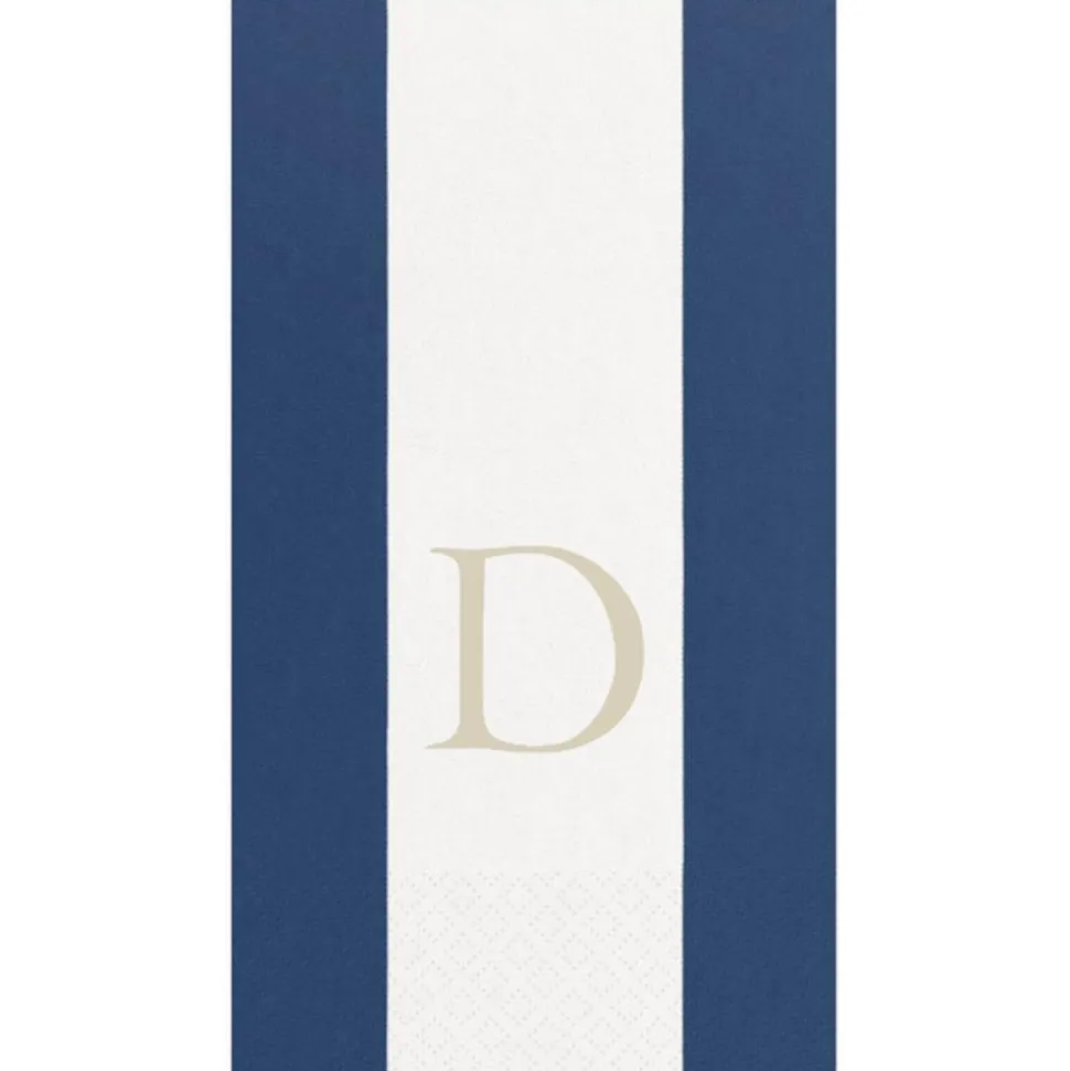 Personalized Single Initial Bandol Stripe Guest Towel Napkins
