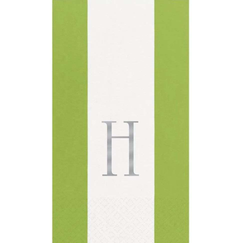 Personalized Single Initial Bandol Stripe Guest Towel Napkins