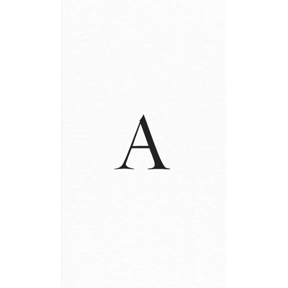 Personalized Single Initial Paper Linen Guest Towel Napkins
