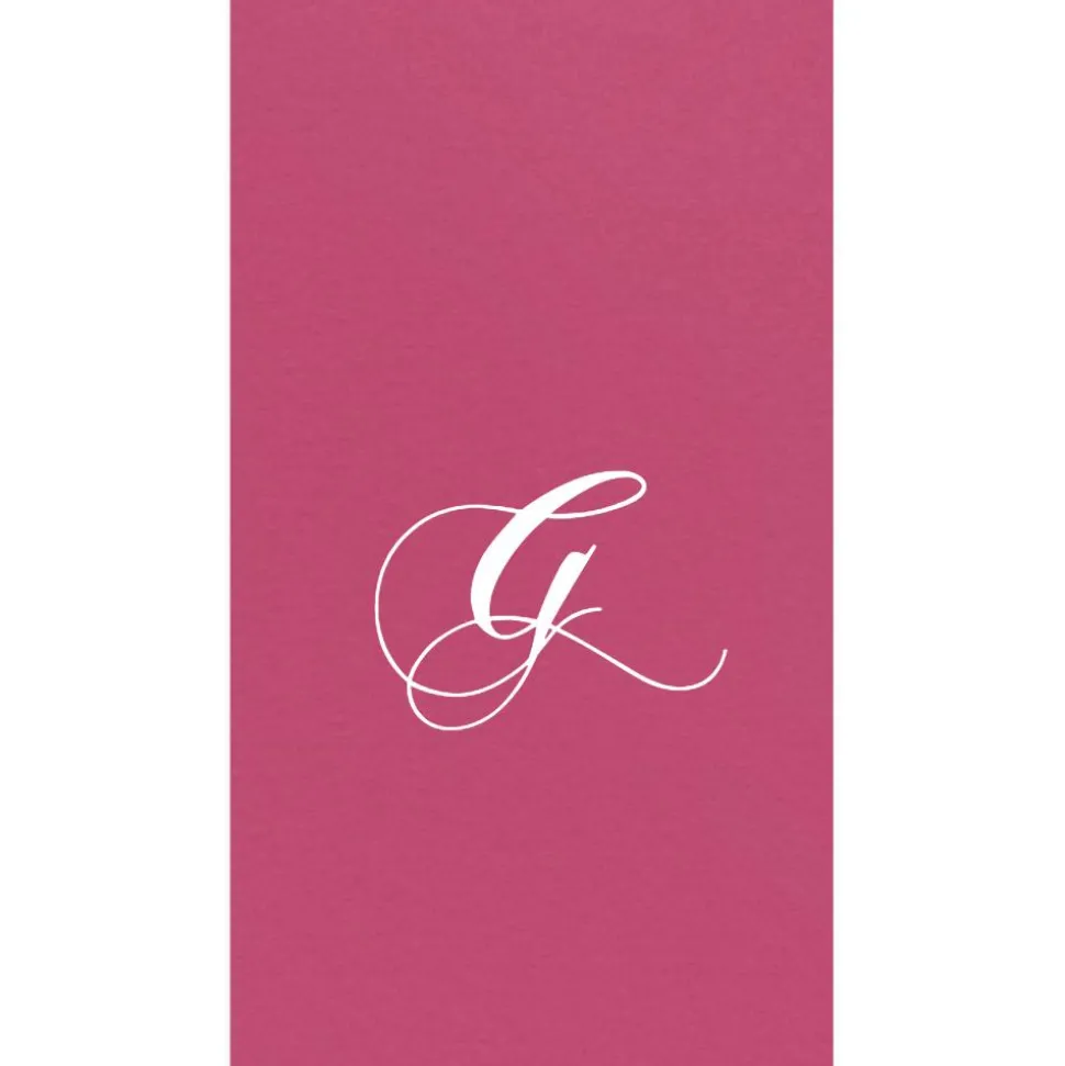 Personalized Single Initial Paper Linen Guest Towel Napkins