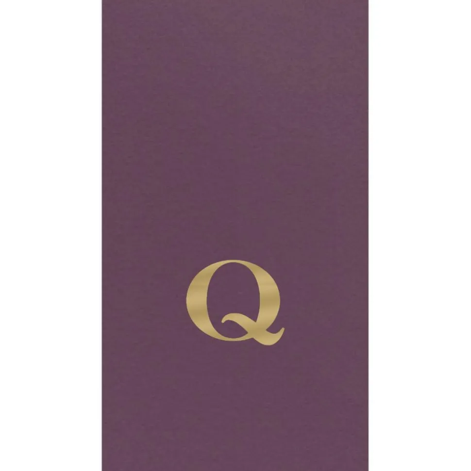 Personalized Single Initial Paper Linen Guest Towel Napkins