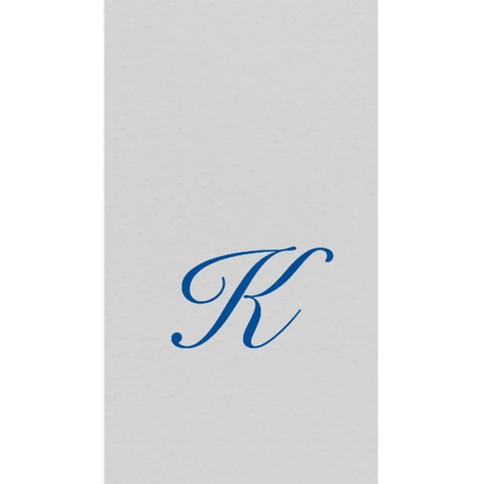 Personalized Single Initial Paper Linen Guest Towel Napkins