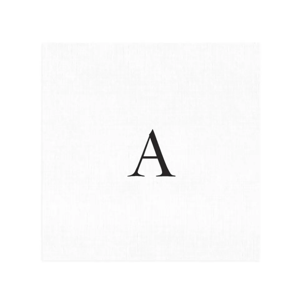 Personalized Single initial Paper Linen Cocktail Napkins