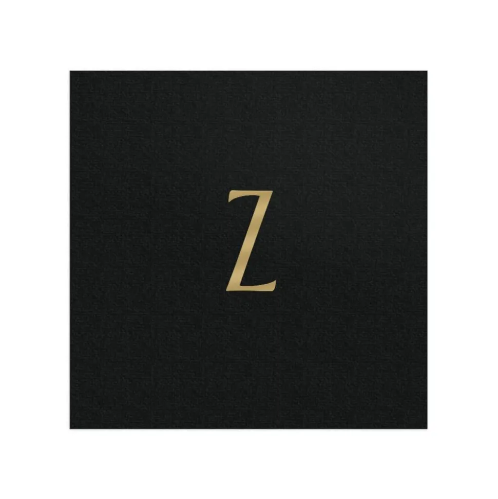 Personalized Single initial Paper Linen Cocktail Napkins