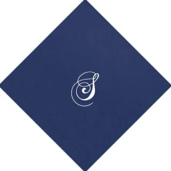 Personalized Single initial Paper Linen Cocktail Napkins
