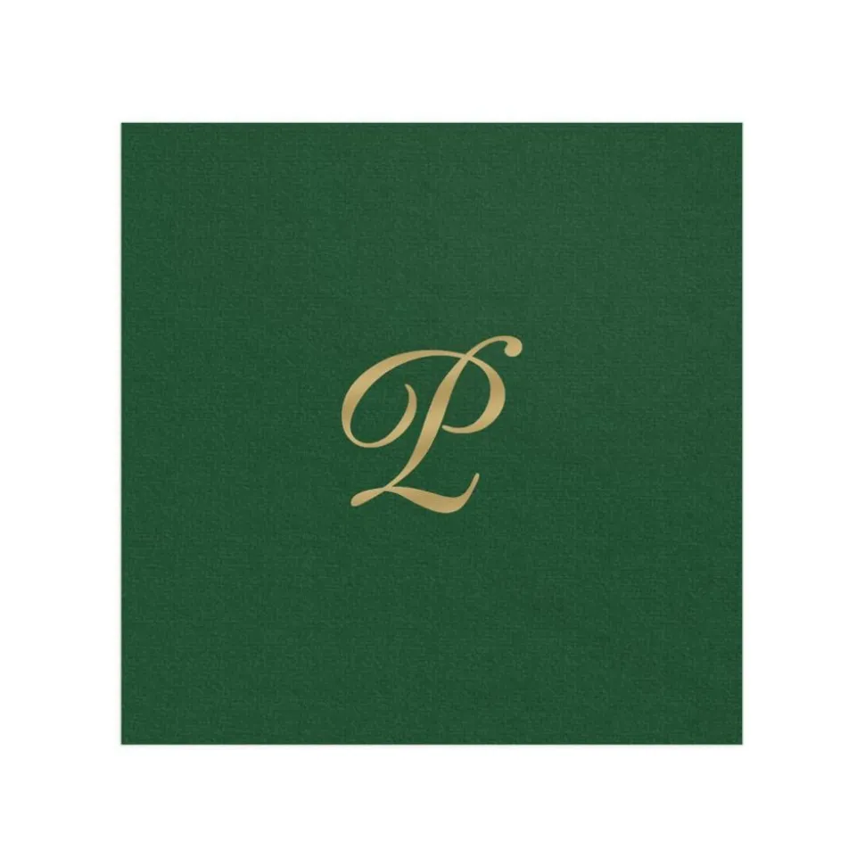 Personalized Single initial Paper Linen Cocktail Napkins