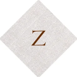 Personalized Single Initial Jute Cocktail Napkins