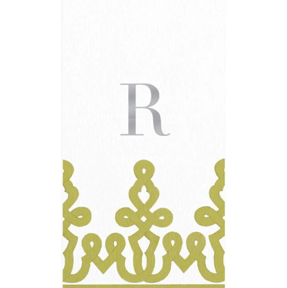 Personalized Single Initial Passementerie Guest Towel Napkins