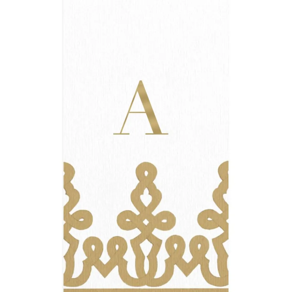 Personalized Single Initial Passementerie Guest Towel Napkins