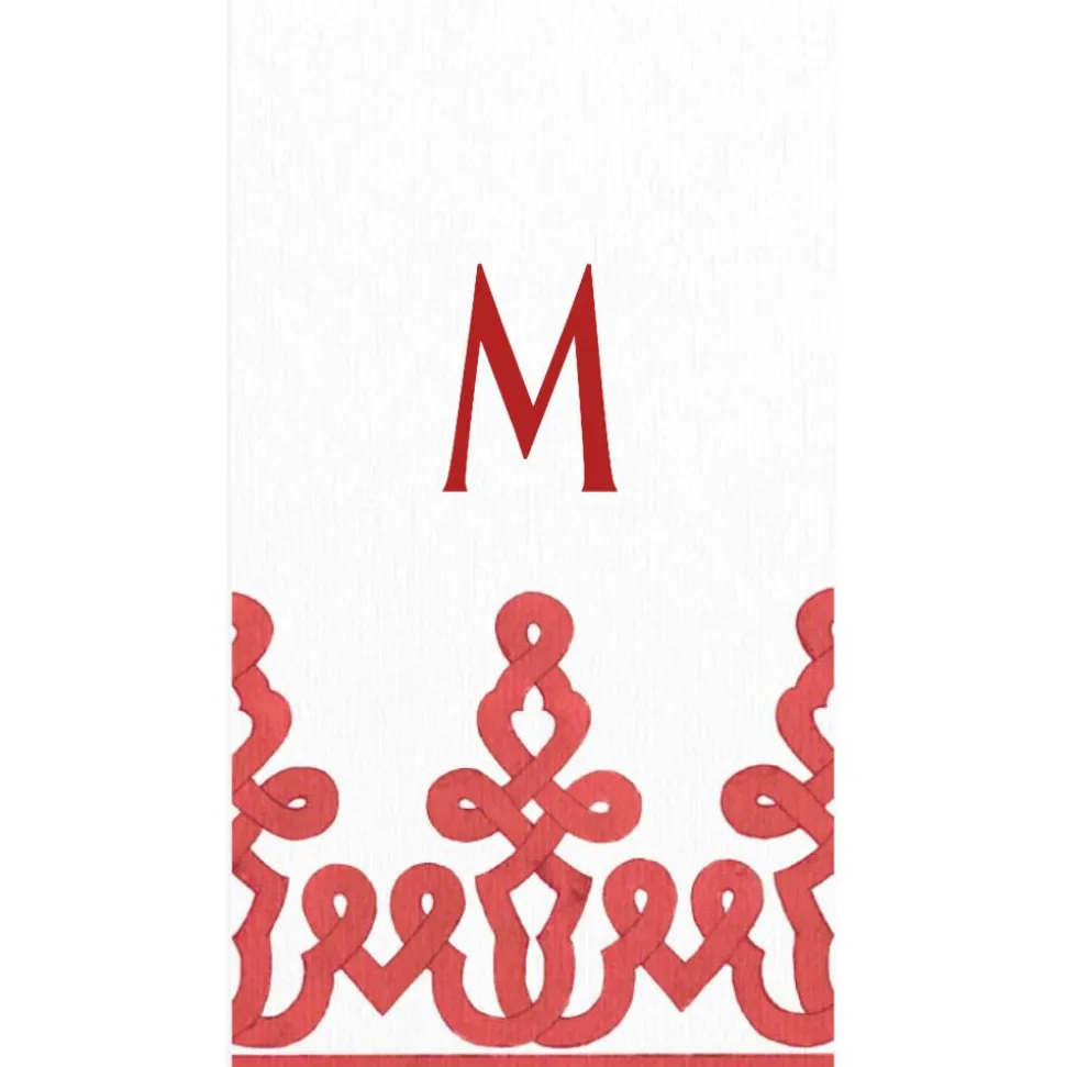 Personalized Single Initial Passementerie Guest Towel Napkins