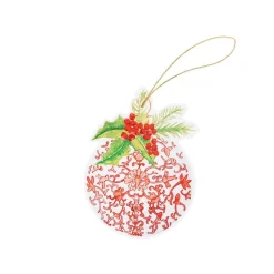 Porcelain Ornaments Die-Cut Gift Tags - 4 Per Package