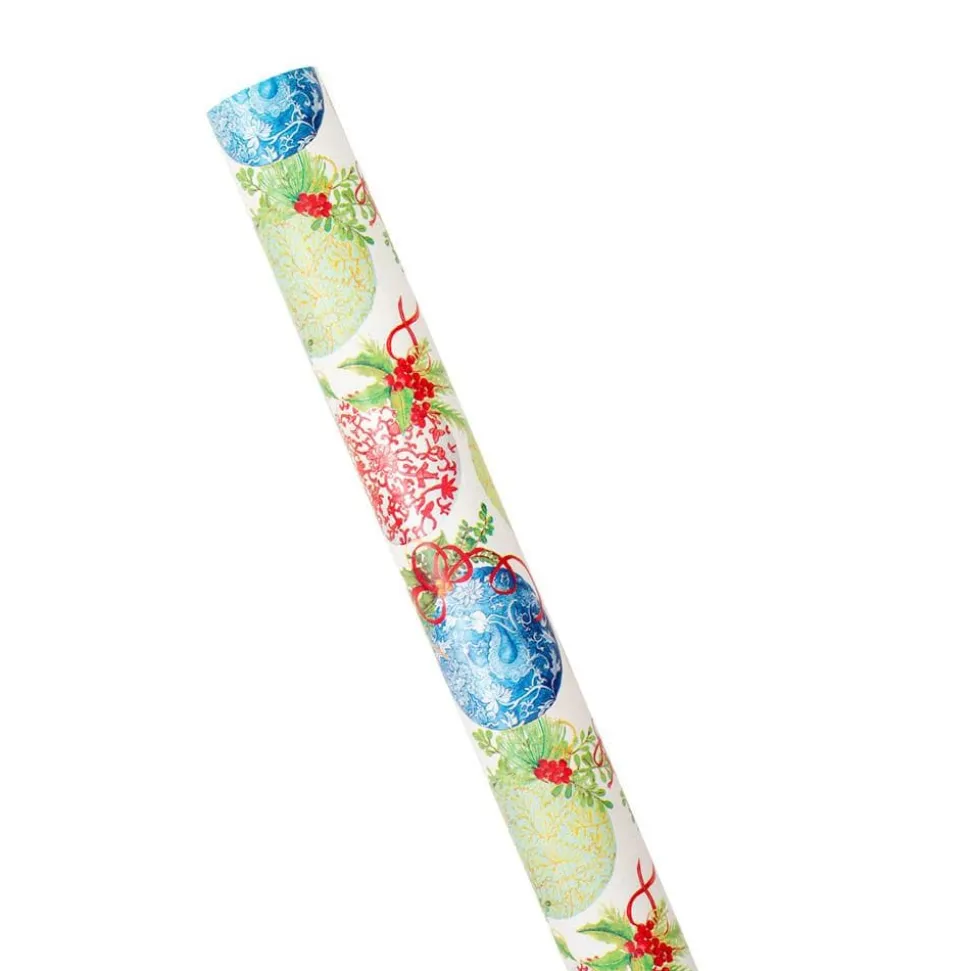 Porcelain Ornaments Gift Wrapping Paper - 30" x 8' Roll