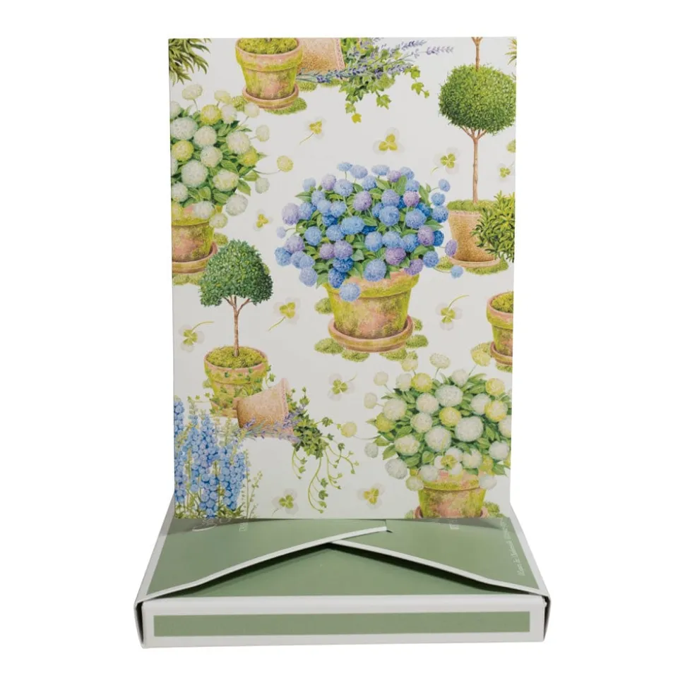 Potted Hydrangeas Boxed Note Cards - 8 Note Cards & 8 Envelopes