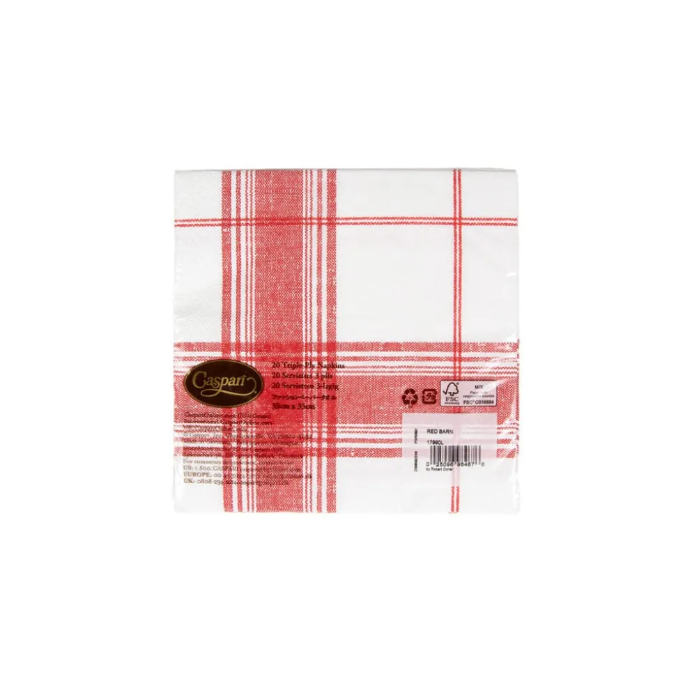 Red Barn Luncheon Napkins - 20 Per Package