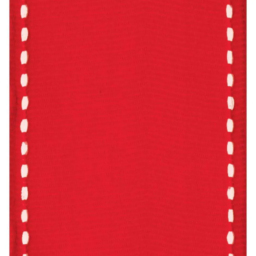 Red Grosgrain Wired Ribbon - 9 Yard Spool