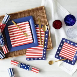 Red, White & Blue Paper Cocktail Napkins - 20 Per Package