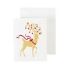 Reindeer Gift Enclosure Cards - 4 Mini Cards & 4 Envelopes