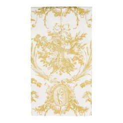 Romantic Toile Gold Guest Towel Napkins - 15 Per Package