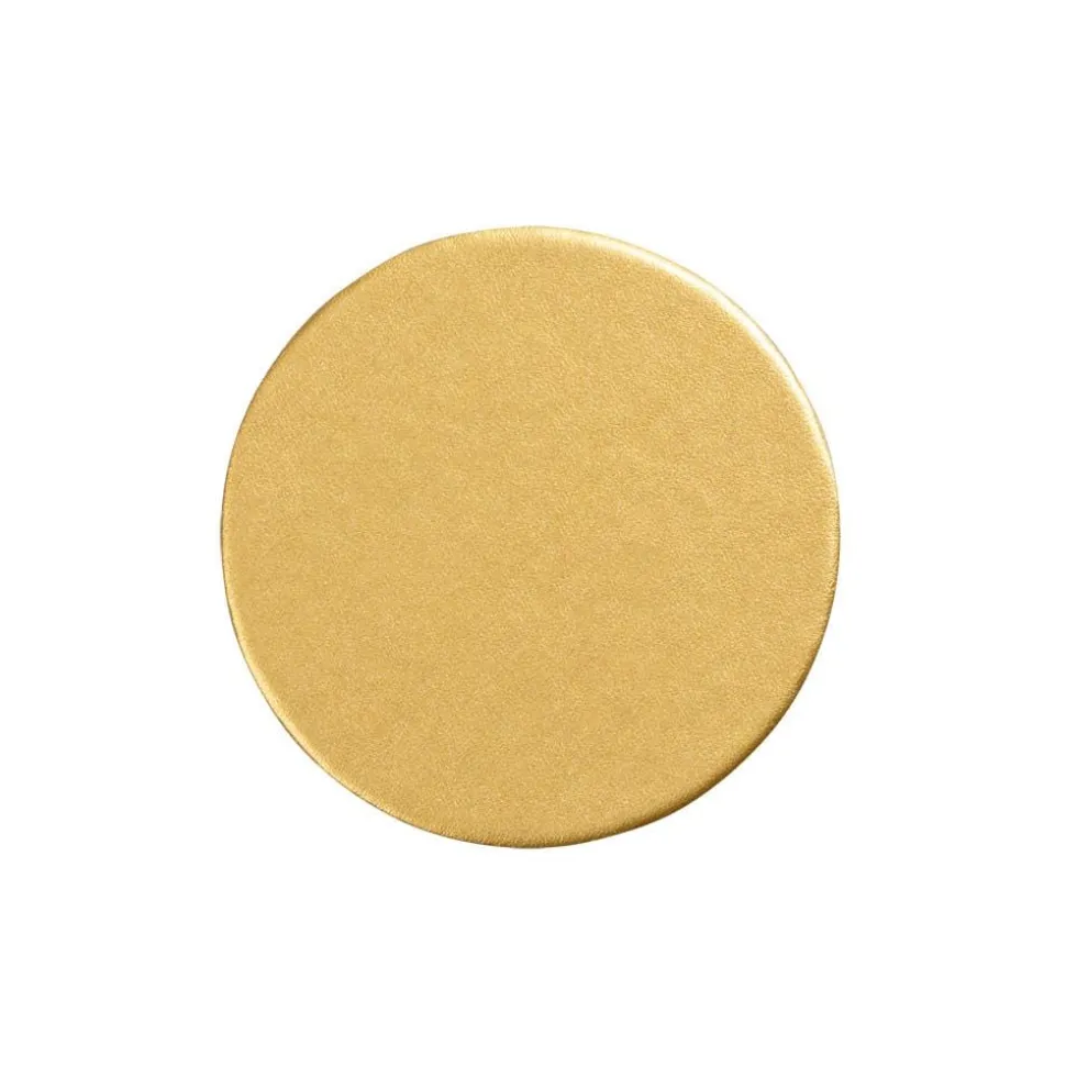 Round Luster Felt-Backed Coasters in Gold - 8 Per Box