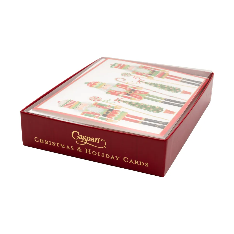 Row Of Nutcrackers Classic Boxed Christmas Cards - includes 15 cards & envelopes