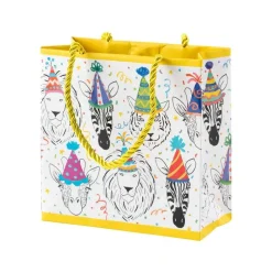 Safari Birthday Small Square Gift Bag - 6 Each