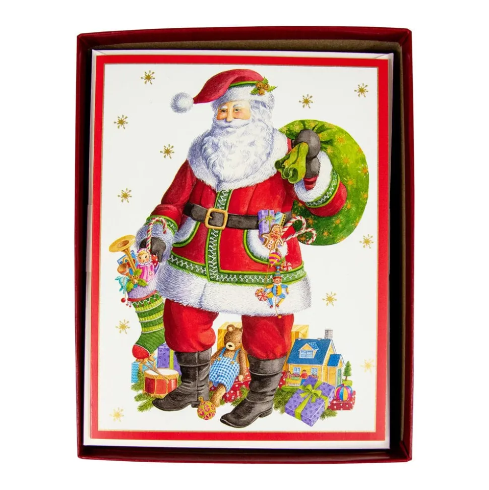 Santa Claus Lane Boxed Christmas Cards - 15 Christmas Cards & 15 Envelopes