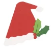 Santa Hat Die-Cut Paper Linen Party Napkins - 15 Per Package - 2 Packages