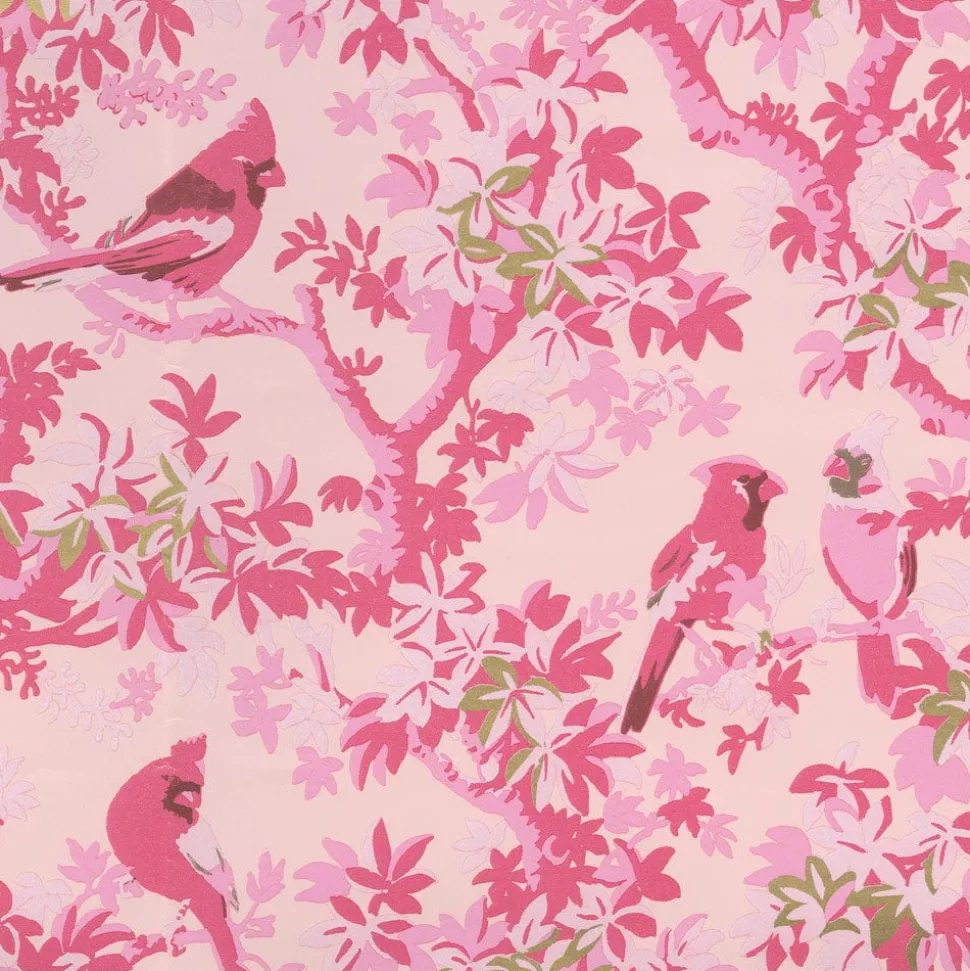 Scenic Songbirds Rose Gift Wrap - One 30" X 8' Roll