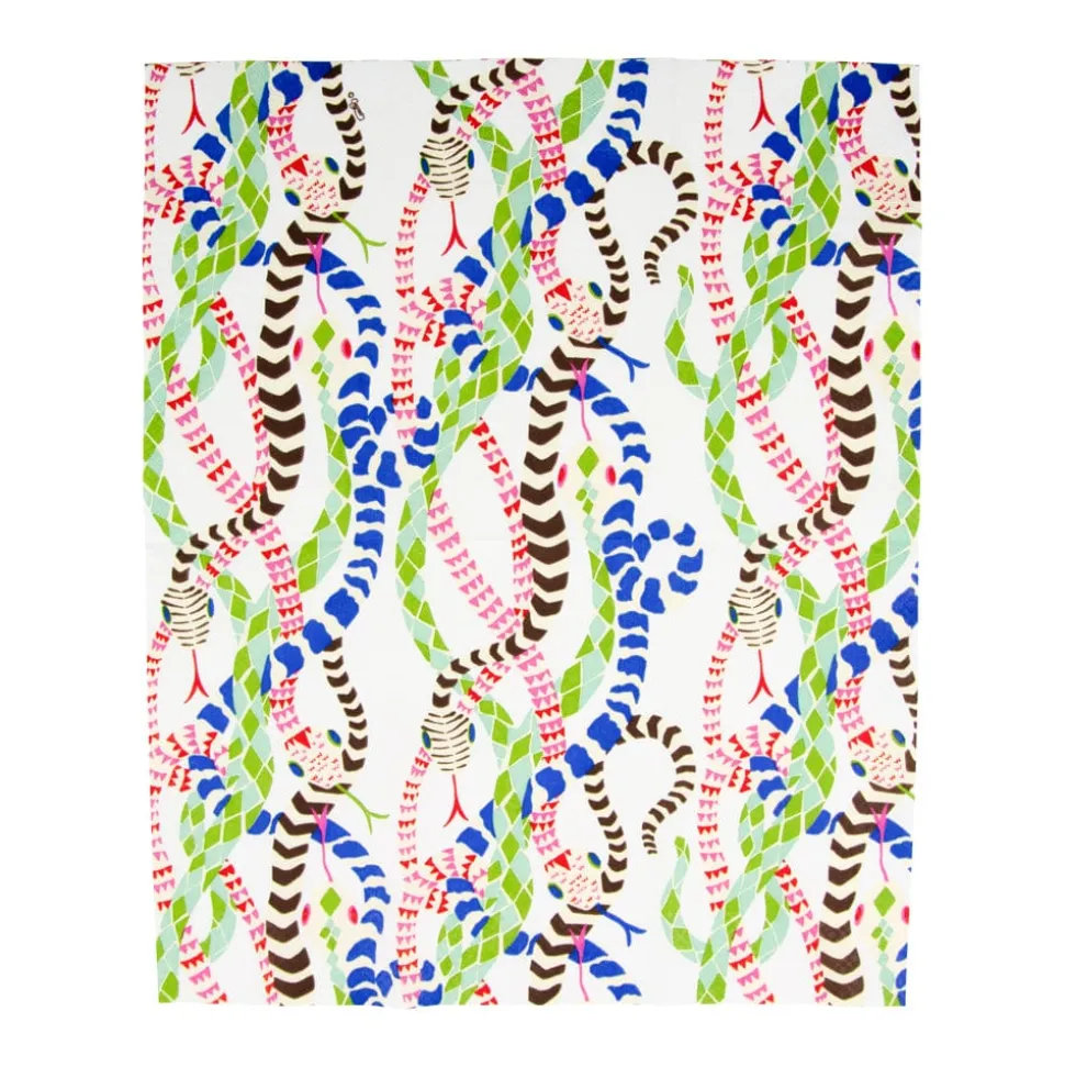 Serpentine White Guest Towel Napkins - 15 Per Package
