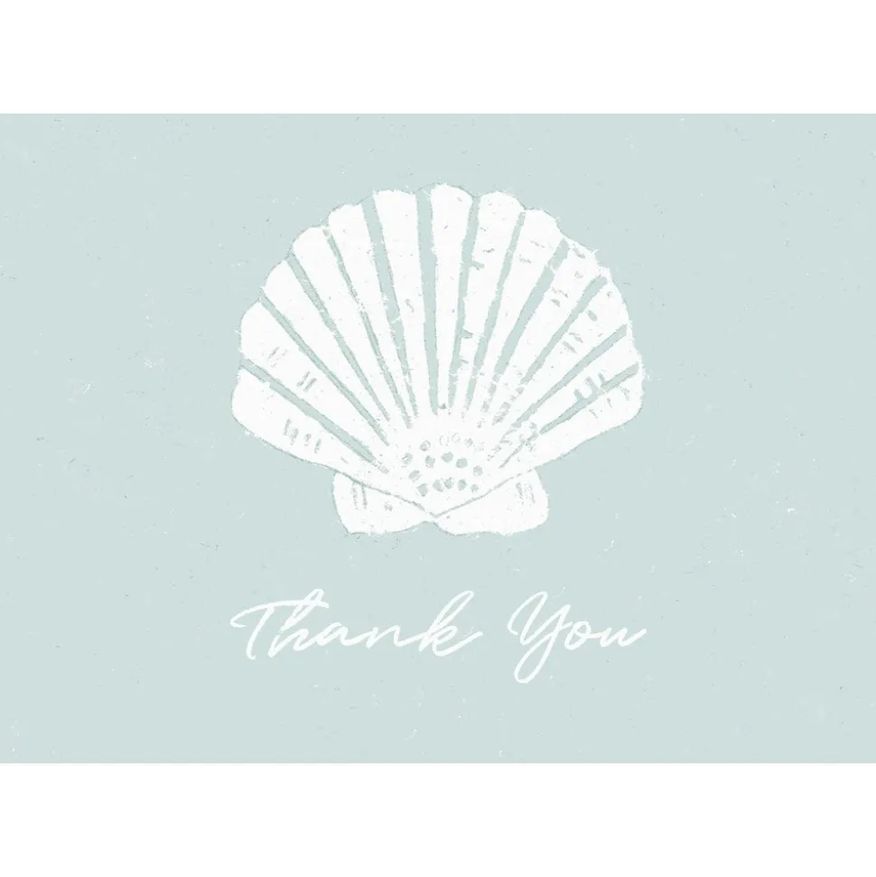Seychelles Aqua Thank You Notes - 8 Note Cards And Envelopes