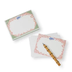 Shell And Coral Correspondence Cards - 12 Per Package