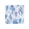 Shell Toile Paper Cocktail Napkins in Blue - 20 per Package