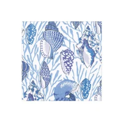 Shell Toile Paper Cocktail Napkins in Blue - 20 per Package