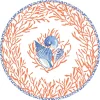 Shell Toile Paper Placemats in Coral & Blue - 12 Per Package,
