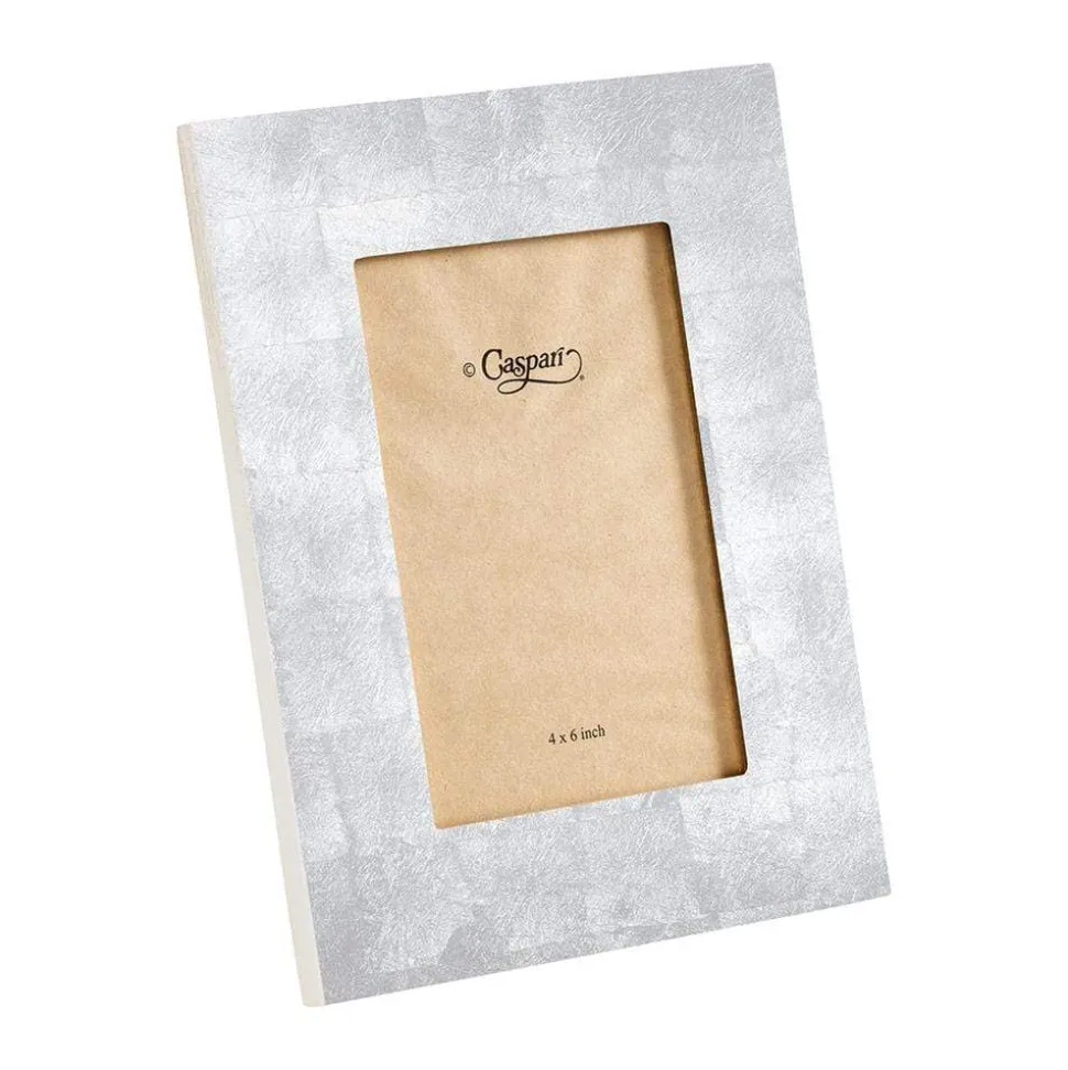 Silver Leaf 4" x 6" Lacquer Picture Frame - includes 1 frame